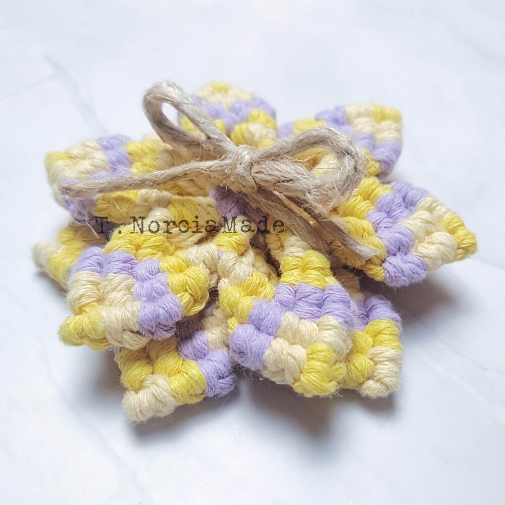 Soulshine Macrame 2pc Coaster Set - Picture 2 of 10